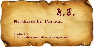 Mindszenti Baracs névjegykártya
